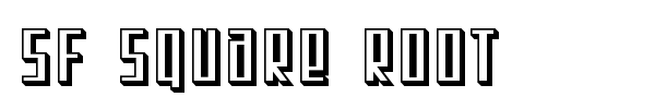 SF Square Root font preview